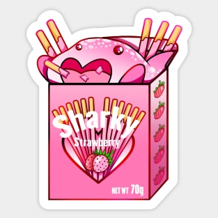 Strawberry Sharky Sticker